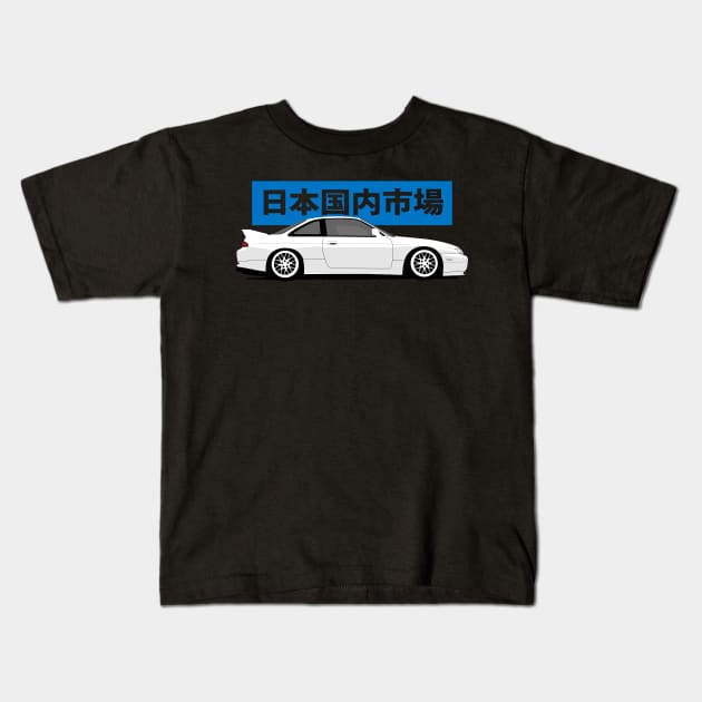 Nissan Silvia S14 Side View Kids T-Shirt by Rebellion Store